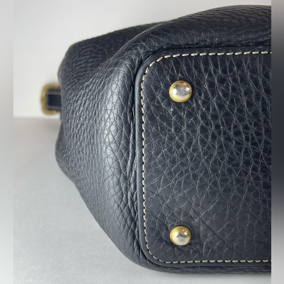 Dooney & Bourke Marchesa black pebbled leather medium gathered bag - Picture 11 of 15